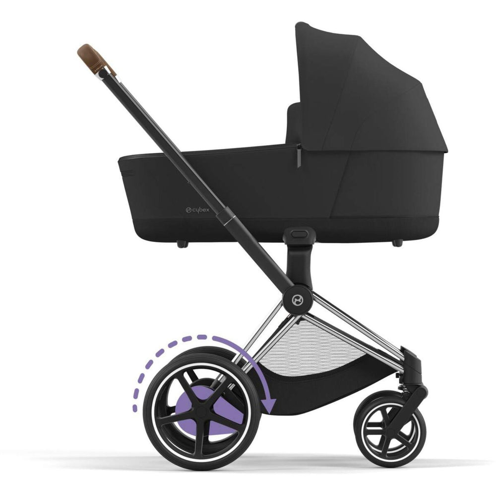 Køb Cybex Chrome Brown E-Priam Stel Inkl. Hård Sædedel