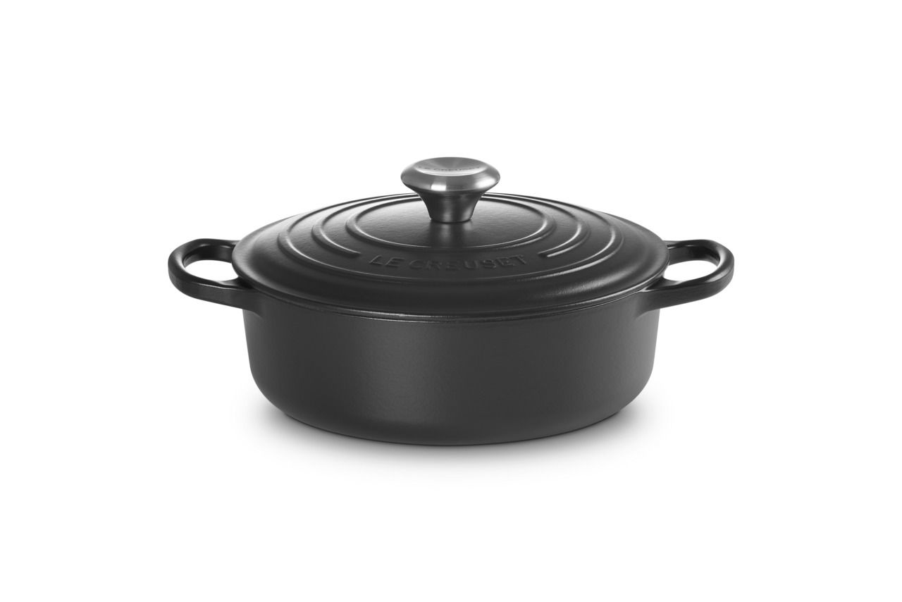 LE CREUSET Gourmet Bräter 24cm Schwarz SIGNATURE