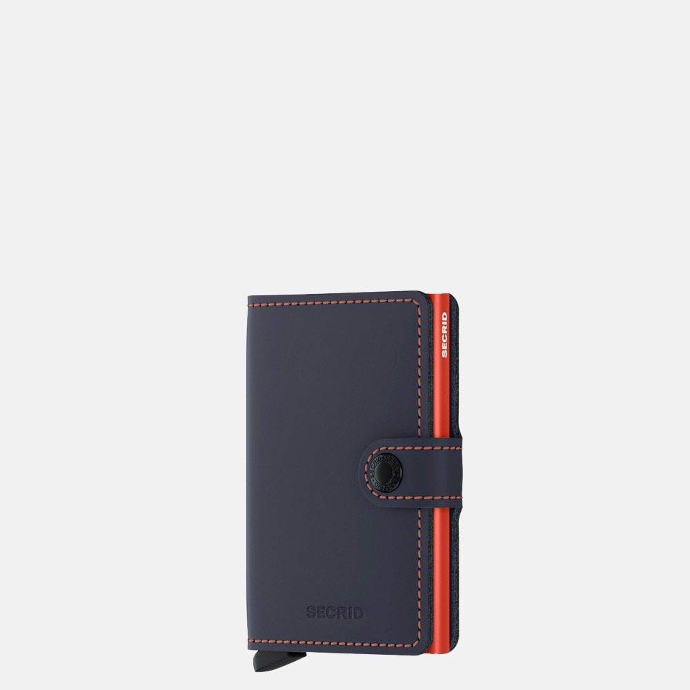 Secrid Miniwallet Matte Nightblue – Orange