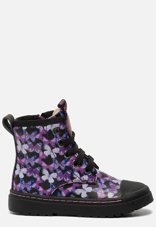 Shoesme Veterboots zwart Leer 22309