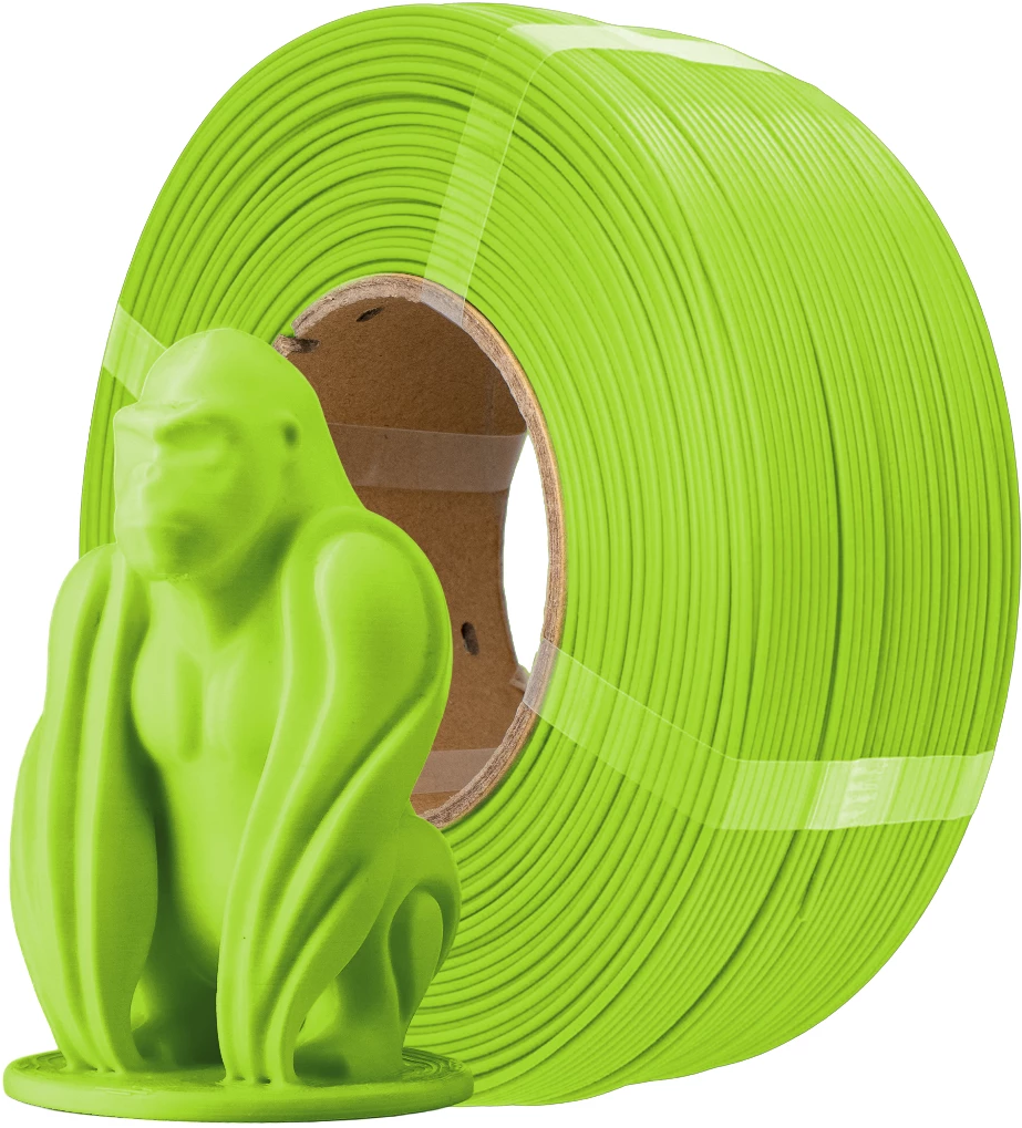 AzureFilm  PLA Matte HS Refill Lime, 1,75 mm / 1000 g    PLA Material mit mattem Oberflächenfinish, ohne Spule