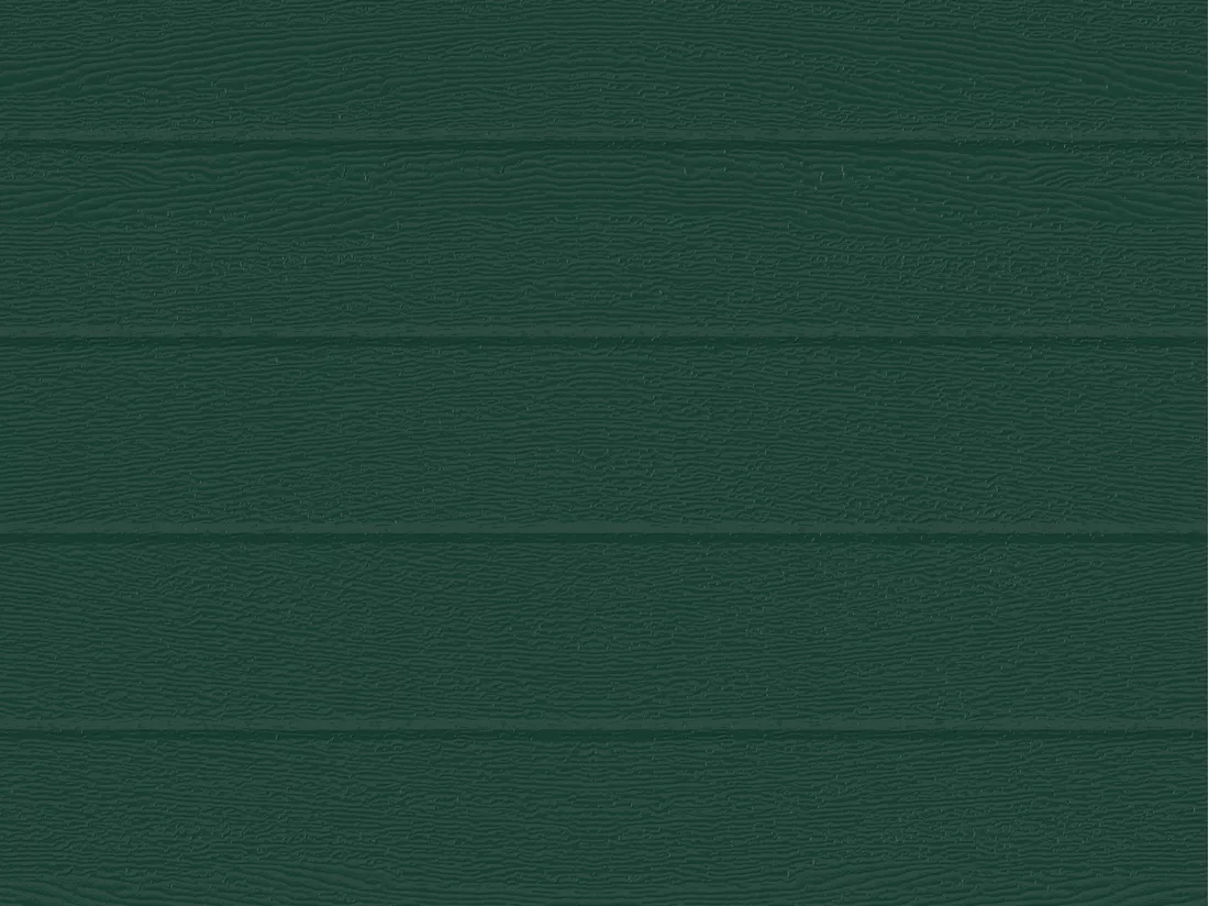 Porte de garage sectionnelle sur mesure rainurée verte - METRONIA
