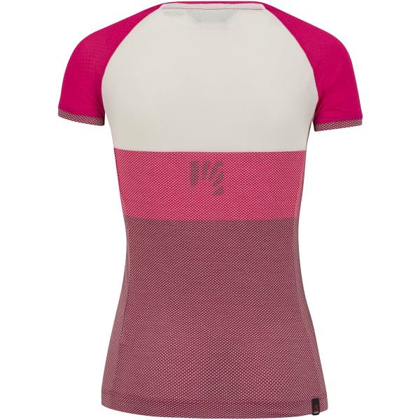 T-shirt randonnée KARPOS MOVED EVO W JERSEY INNUENDO/WHITE/CHERRIES JUBILE