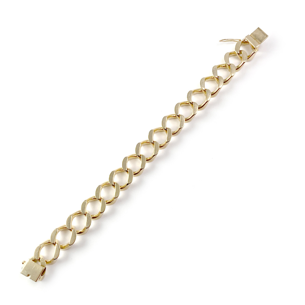 Bracelet d'occasion or 750 jaune maille gourmette 22 cm