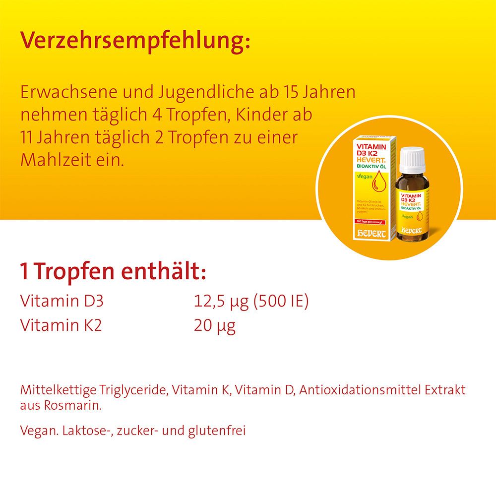 Vitamin D3 K2 Hevert Bioaktiv Öl