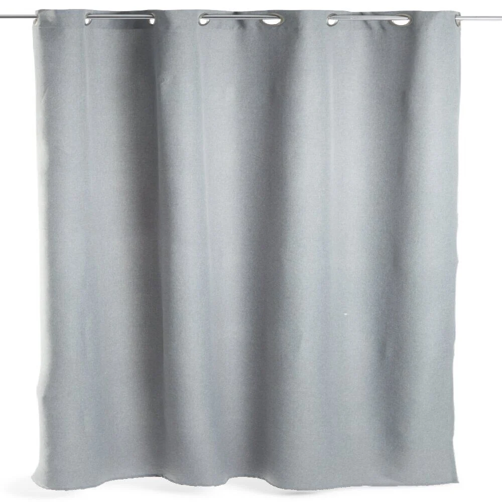 Rideau occultant à oeillets effet lin 140x240cm - 2 coloris beige ou gris