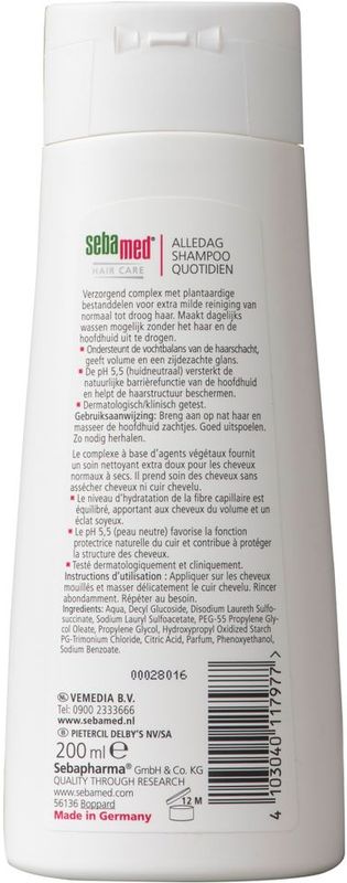 Sebamed Alledag Shampoo - Plantaardige Bestanddelen - 200 ml