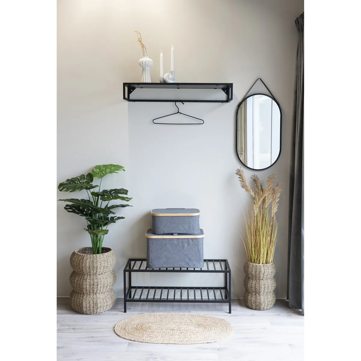 Epikasa Boîte de Rangement Noto Gris