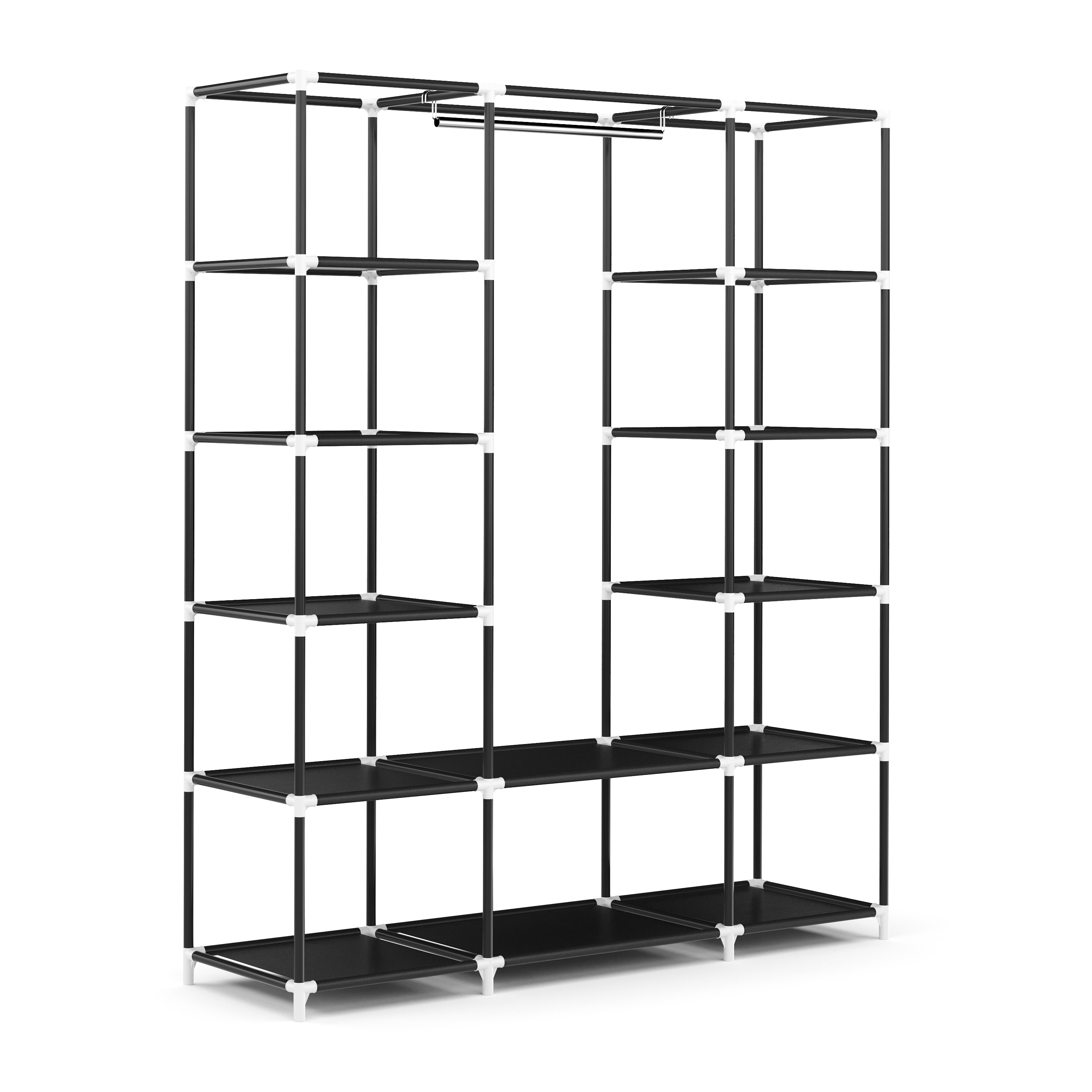 Faltschrank 150 x 45 x 180 cm schwarz