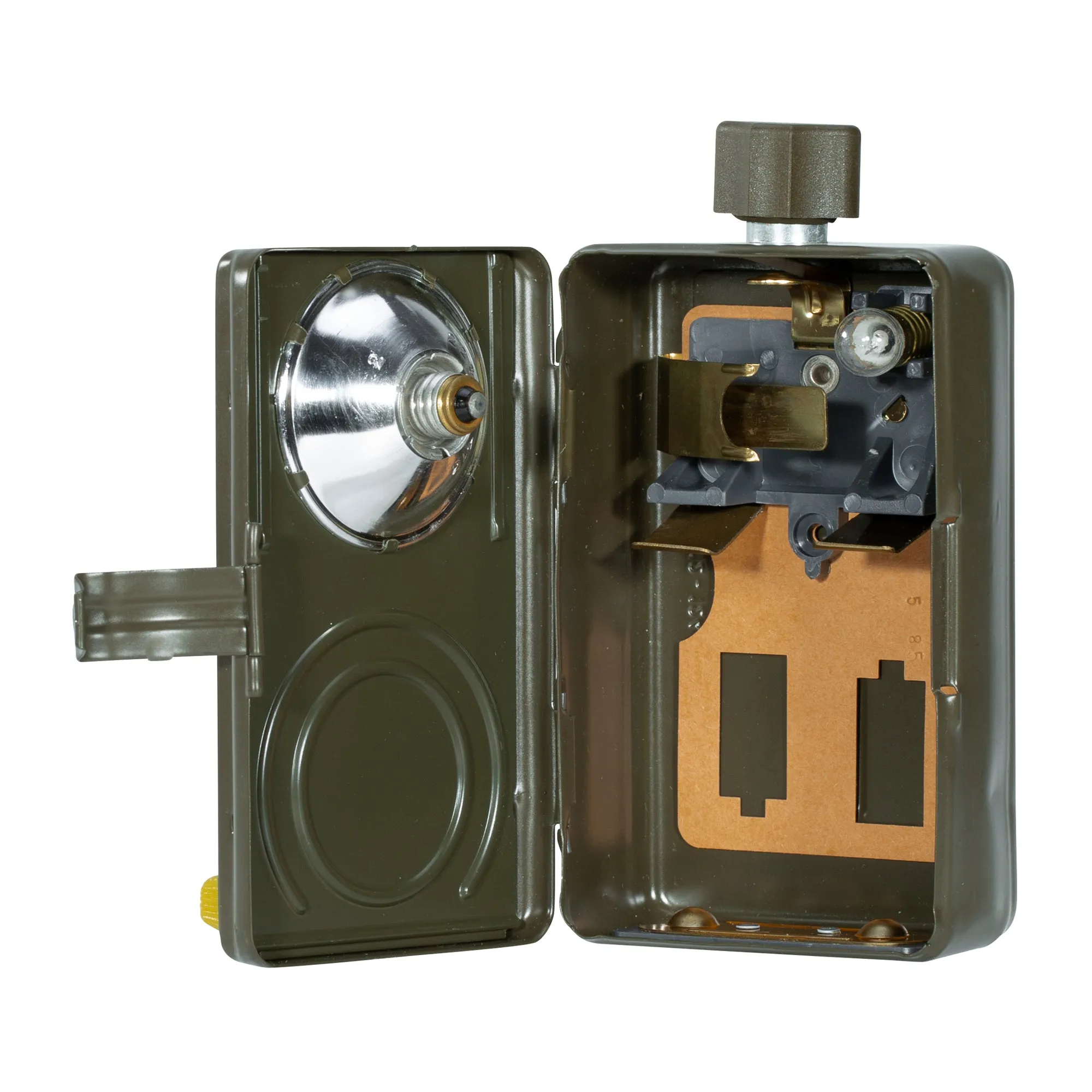 Bundeswehr Original -  BW Taschenlampe zweifarbig oliv gebraucht