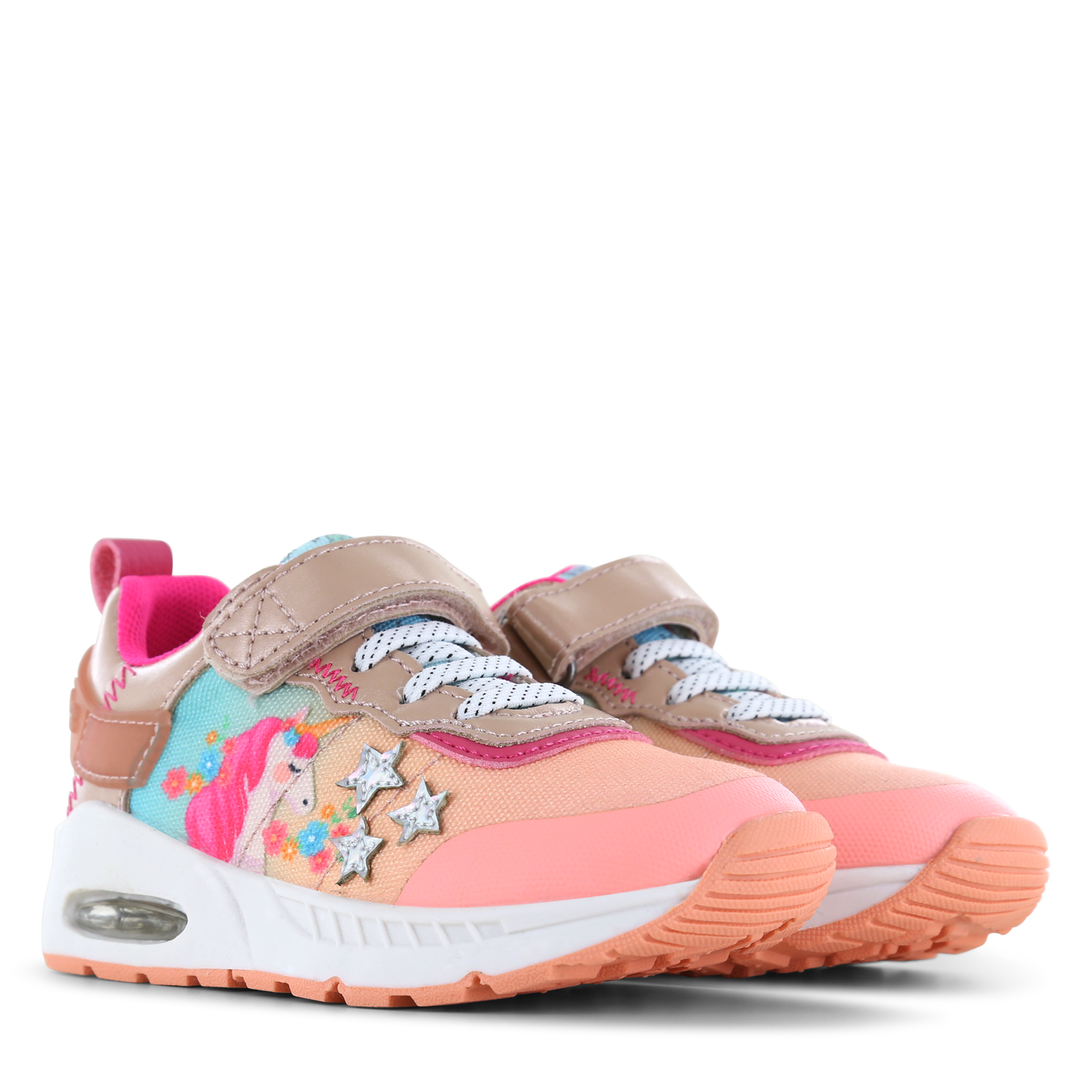 Go Bananas sneaker klittenband – Unicorn Metallic, Microleer | Meisjes scho