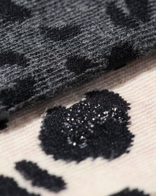 2 paires de collants épais enfant avec coton gris chiné