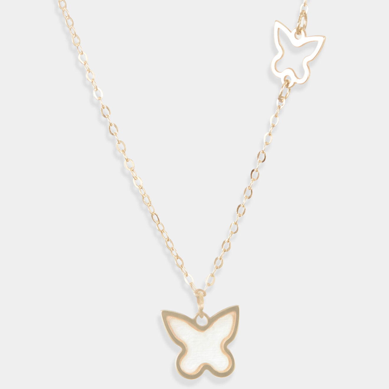 Instant d'Or Collier Simple Butterfly or jaune