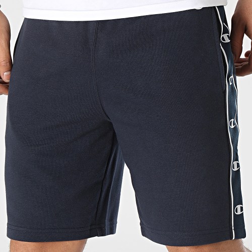 Short Jogging A Bandes 218471 Bleu Marine