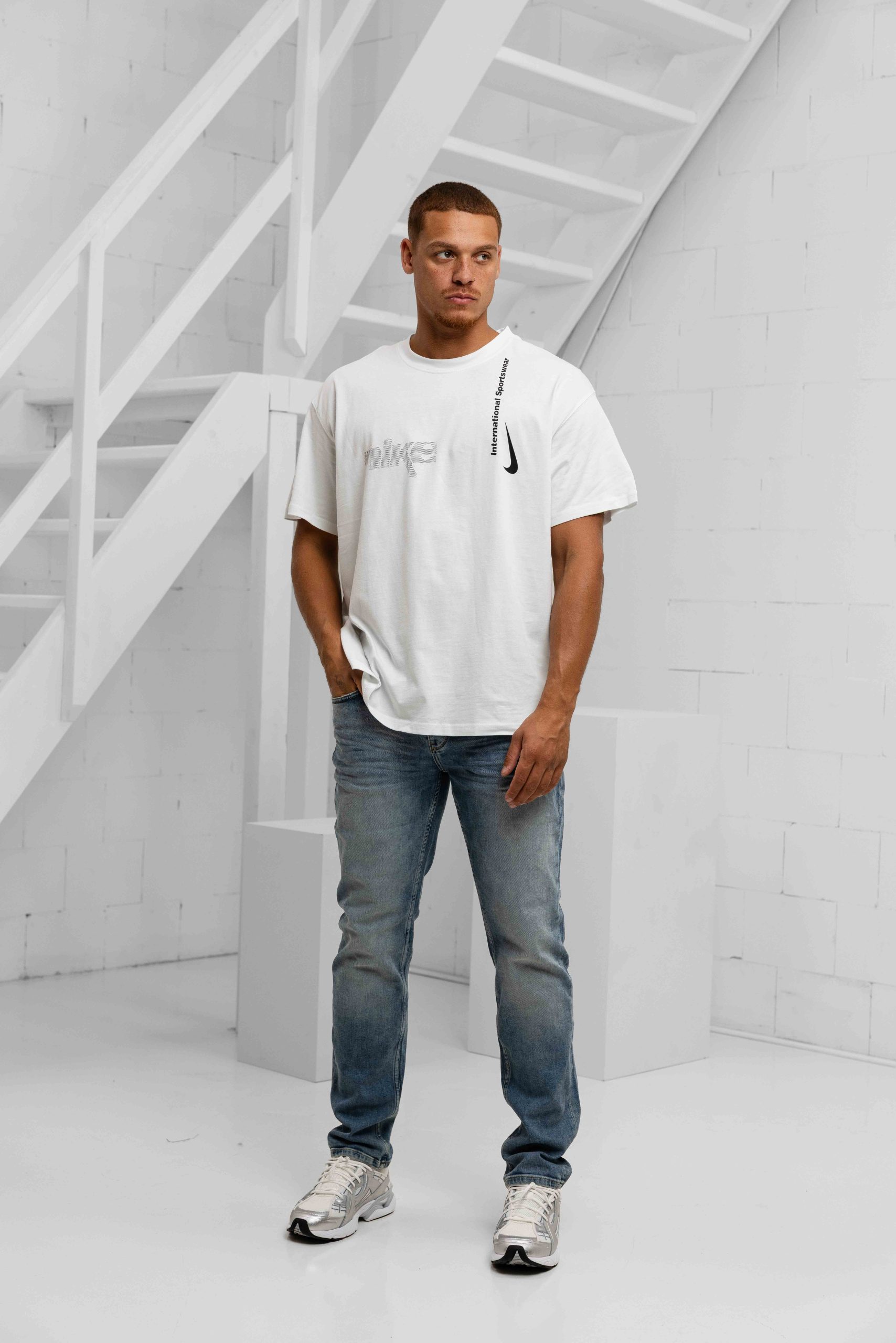 Nike Sportswear Max90 T-Shirt Heren Gebroken Wit