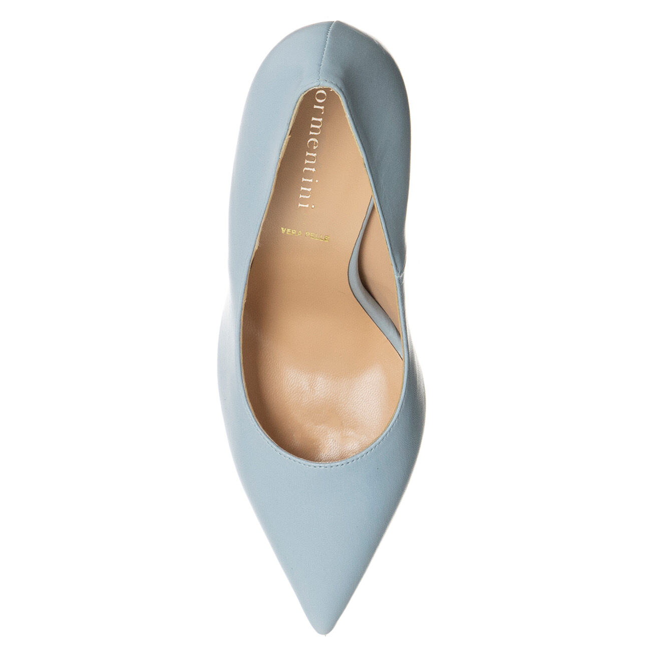 Loretta Pettinari Escarpins en Cuir Nappa bleu ciel - Talon 9.5 cm