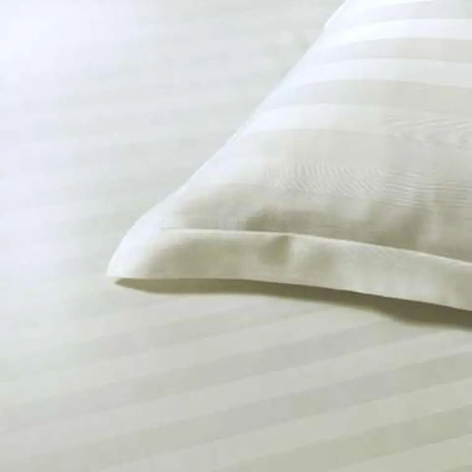 Papillon dekbedovertrek Satijn Streep - 140x200/220 cm - Crème