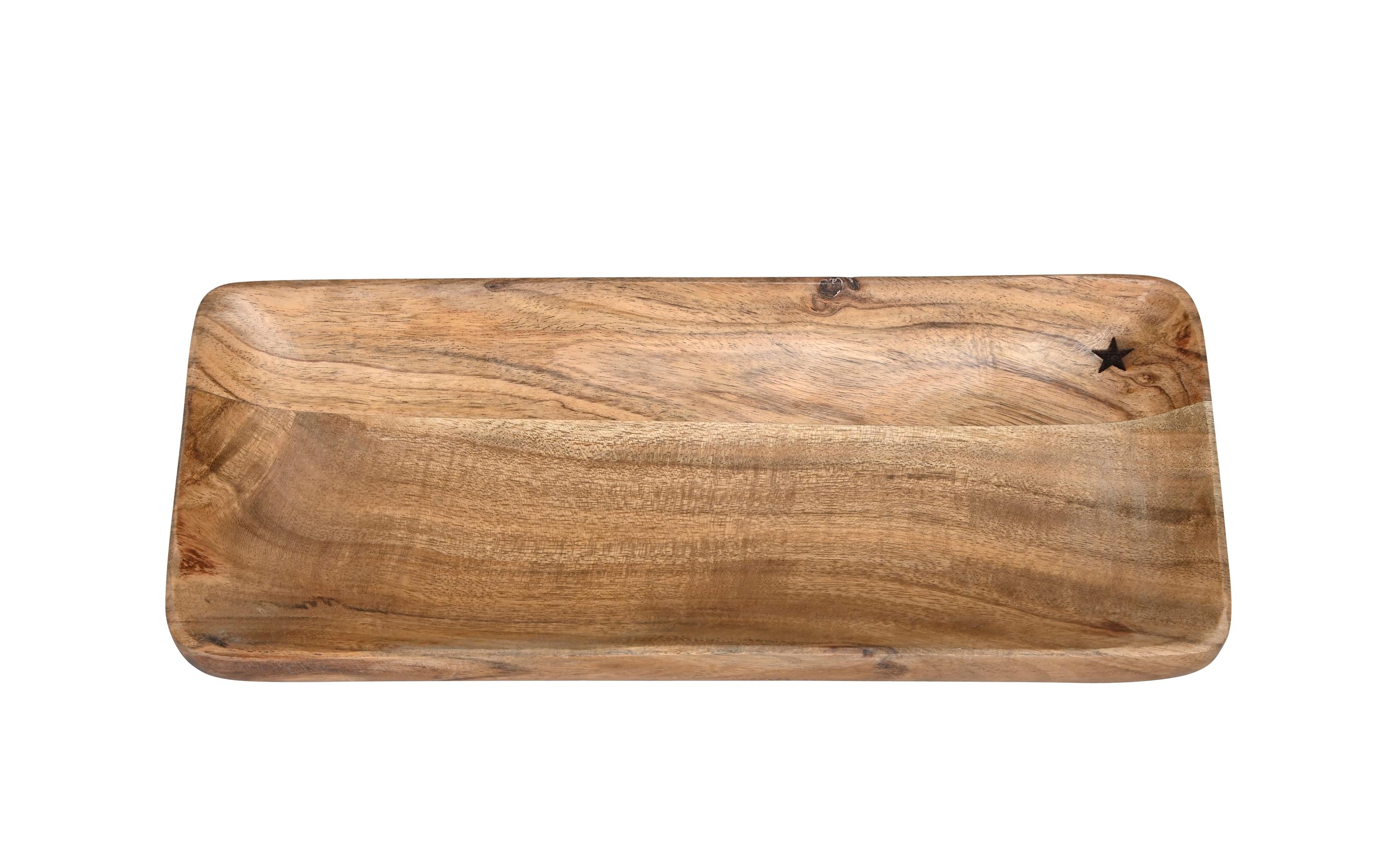 Serviertablett 30 x 12.5 x 3 cm, BraunRechteckiges Serviertablett