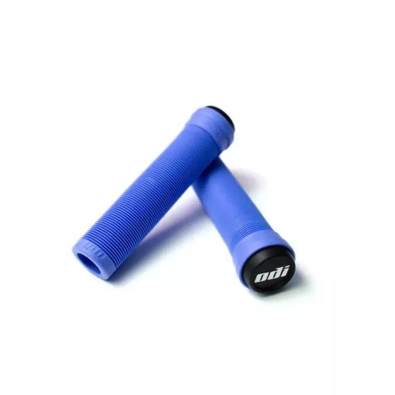 Poignées Trottinette ODI longneck St Soft grips Bleu cyan