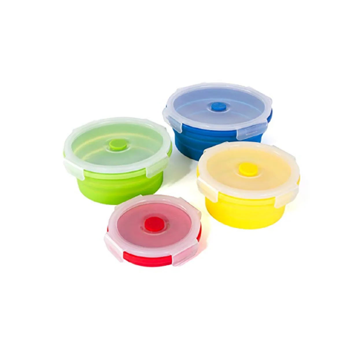 Ensemble 4 Récipients Pliables en Silicone