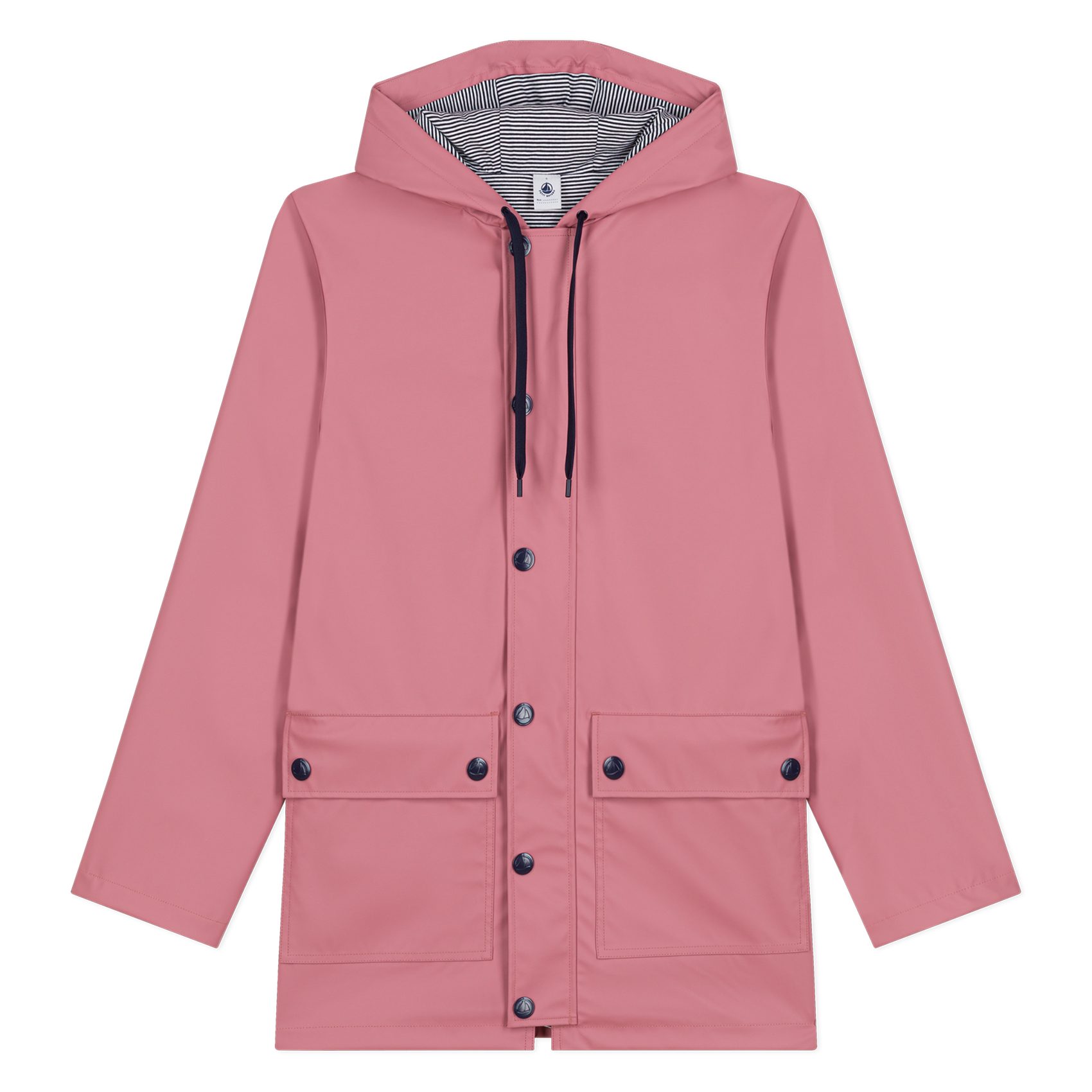 Imperméable col rond | Bleu