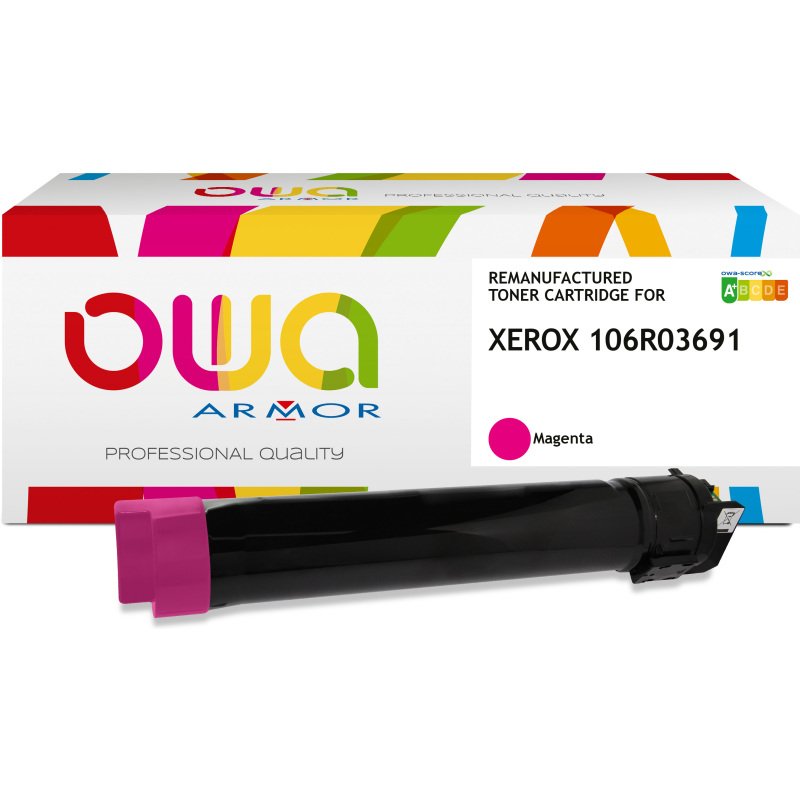 Toner remanufacturé OWA - standard - Magenta - pour XEROX 106R03691
