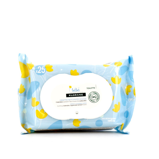 Klorane bébé - Lingettes nettoyantes douces