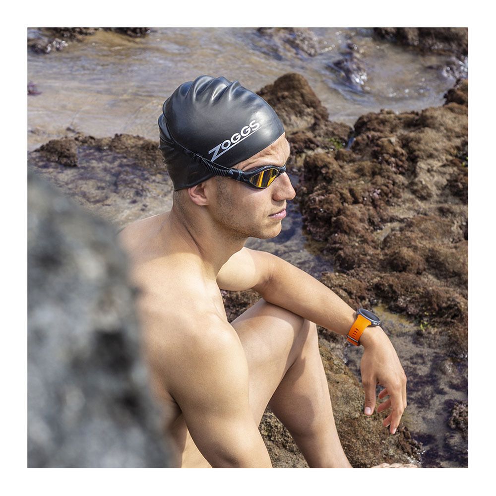Zoggs TIGER LSR+ LIQUID SKIN RACE MIRROR - Lunettes de natation black grey/mirrored gold