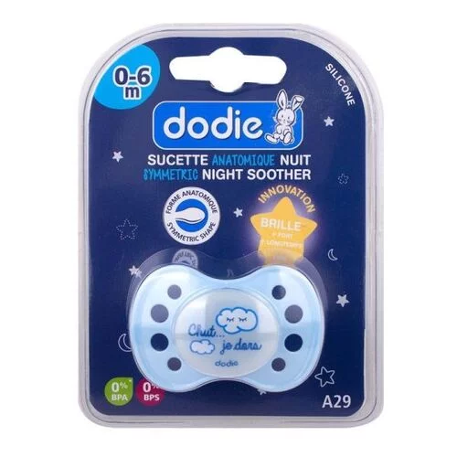 Sucette anatomique silicone phosphorescente 0-6 mois