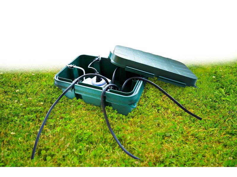 Max Hauri Kabelbox Safety-Box L, Grün Wetter-, schlagfeste und UV-beständige Kabelbox