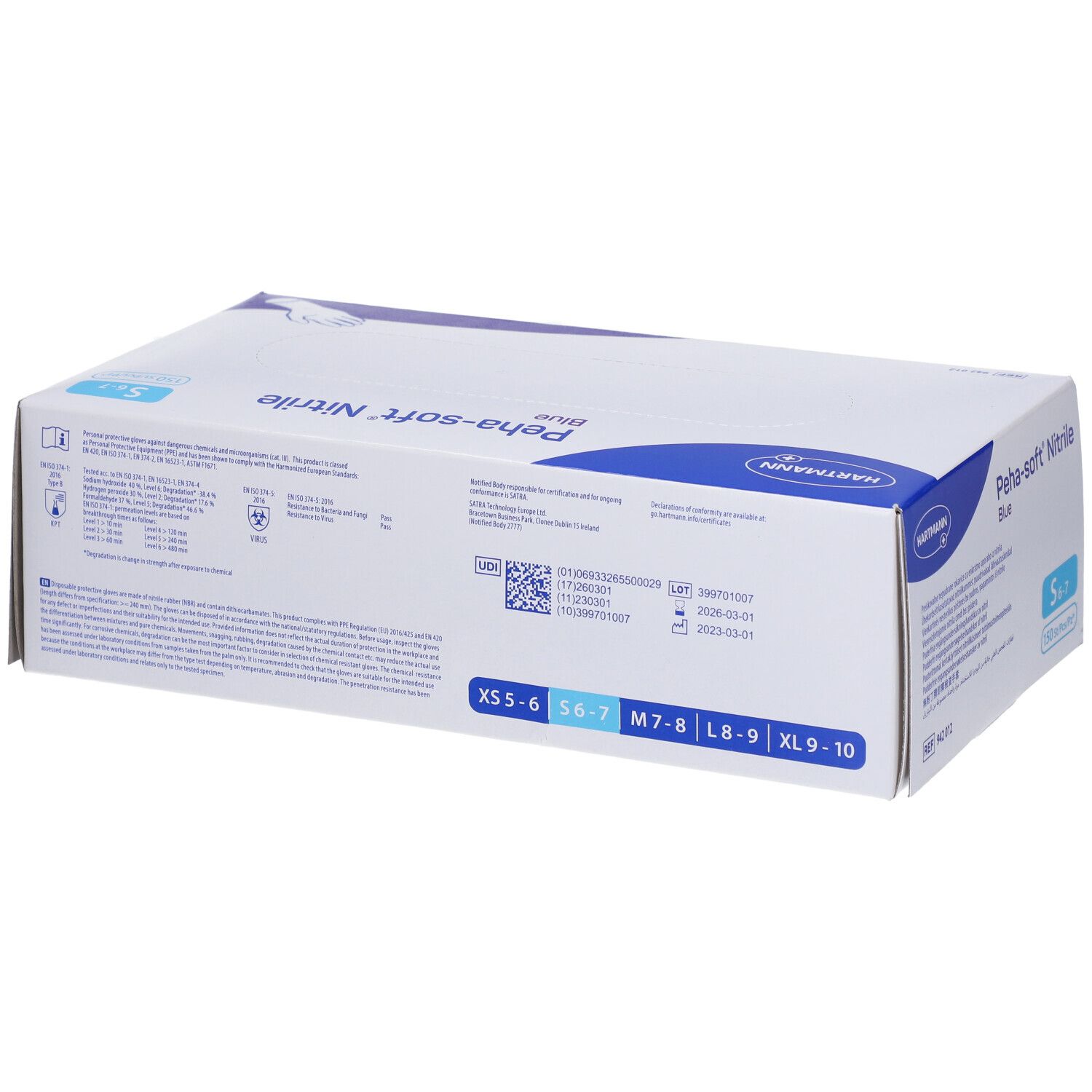 Peha-soft® nitrile blue puderfrei S