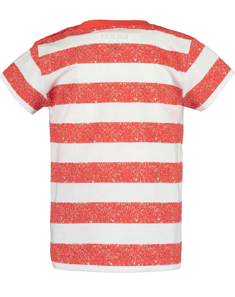 T-Shirt JUNGLE FUN gestreift in orange