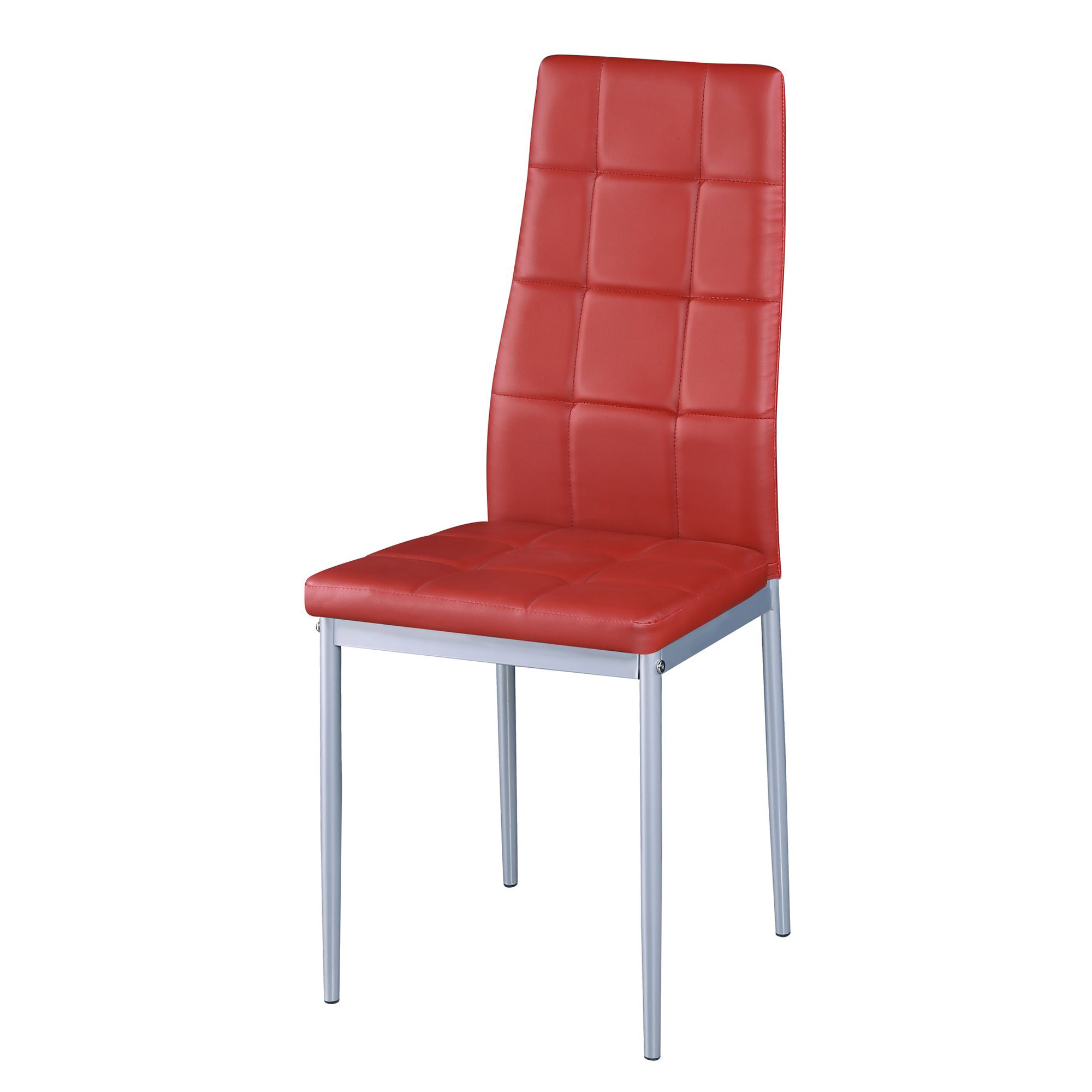 Esszimmerstuhl Leder MARC 6er Set rot