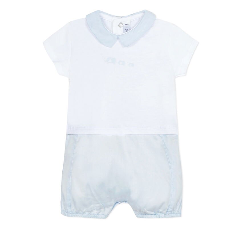 Combi jersey et satin bleu ciel naissance Absorba Aucune nuance