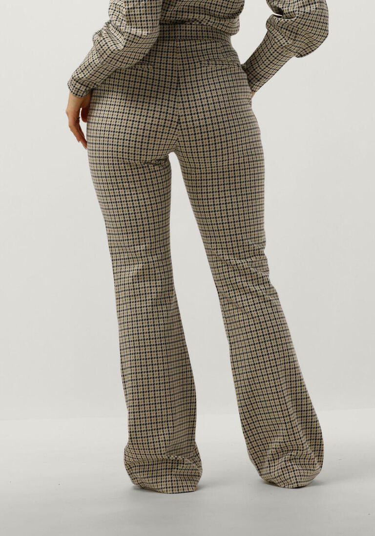 SUMMUM multi summum flared broek flared pants prince de galles with lurex