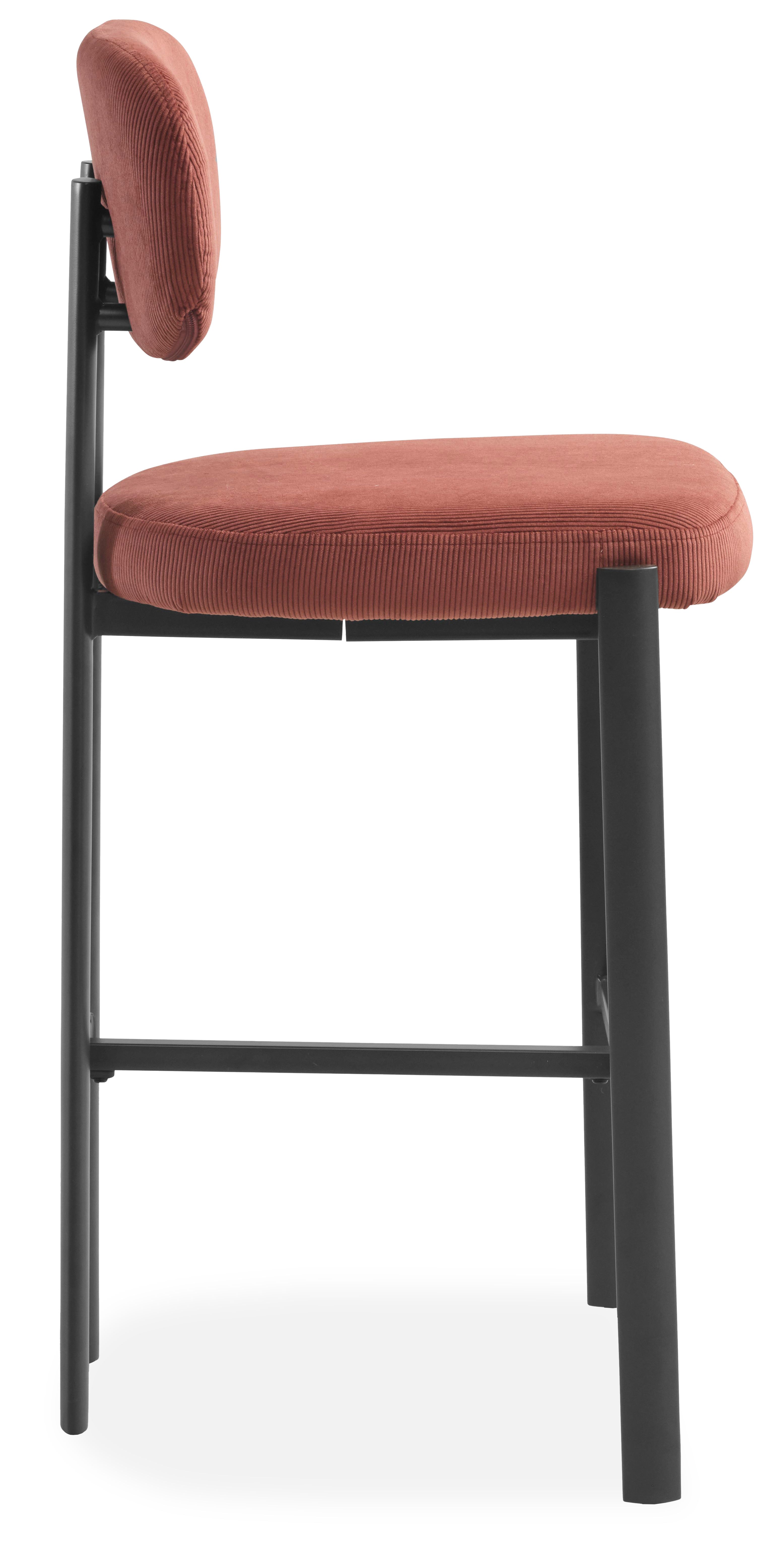 Barkruk Wave Burned Orange - Black Rivano B46 x D55 x H97.5 cm