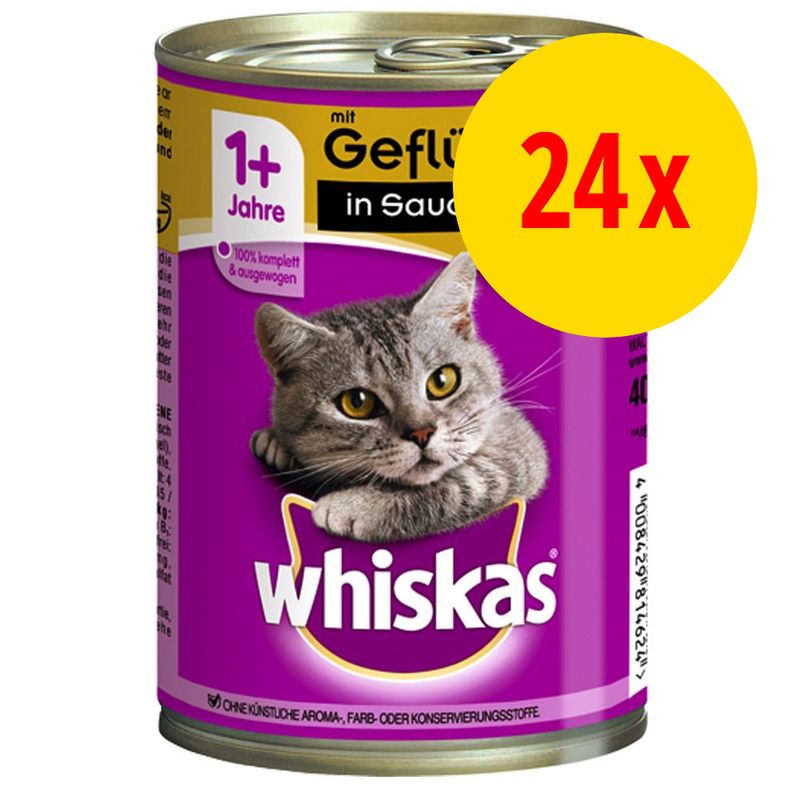 Lot mixte Whiskas Adult 1+ 24 x 400 g