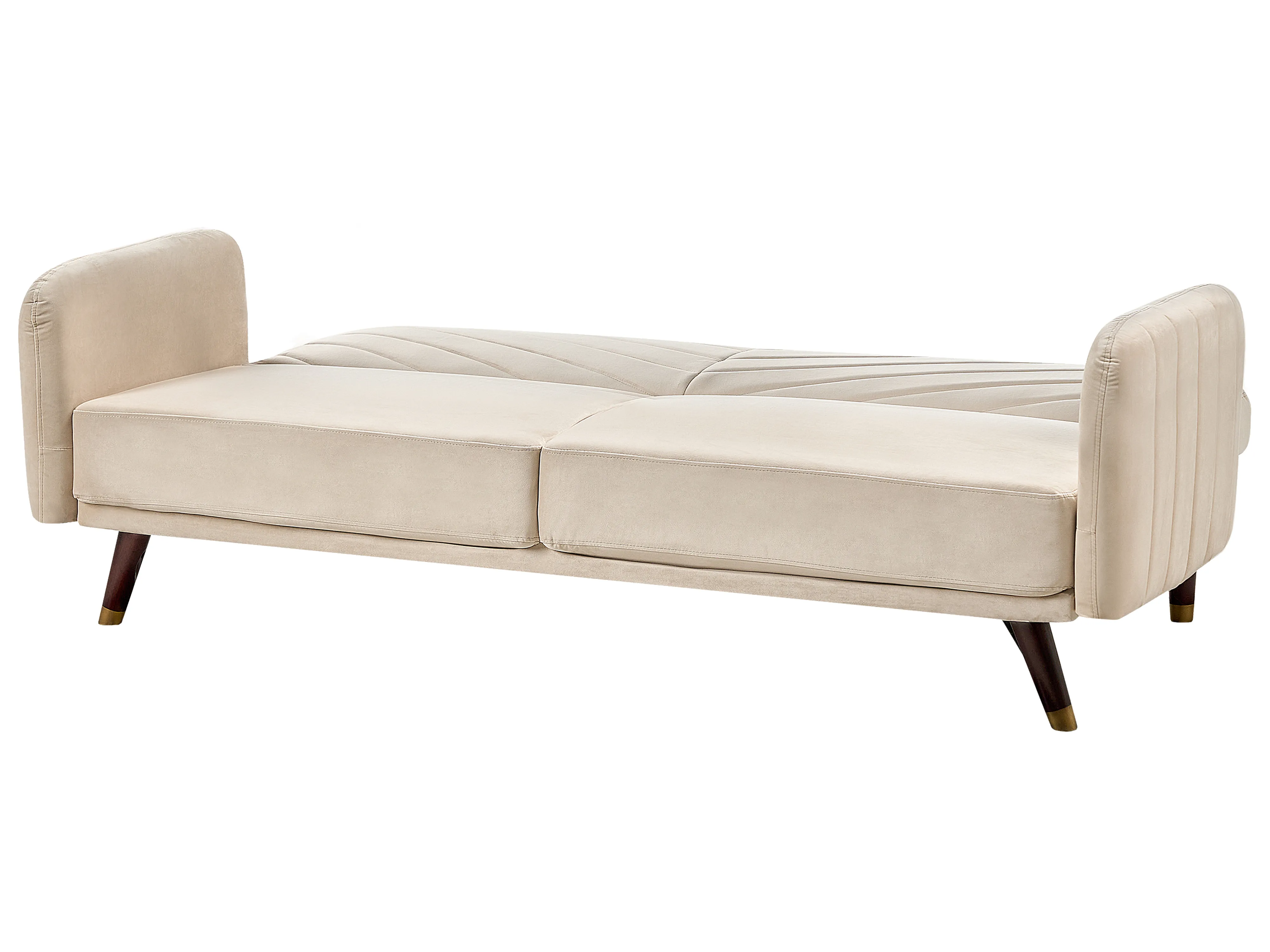Slaapbank 3-zits SENJA Fluweel Beige