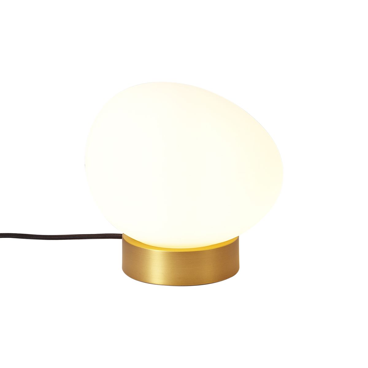 Design tafellamp messing met opaal glas - Sally