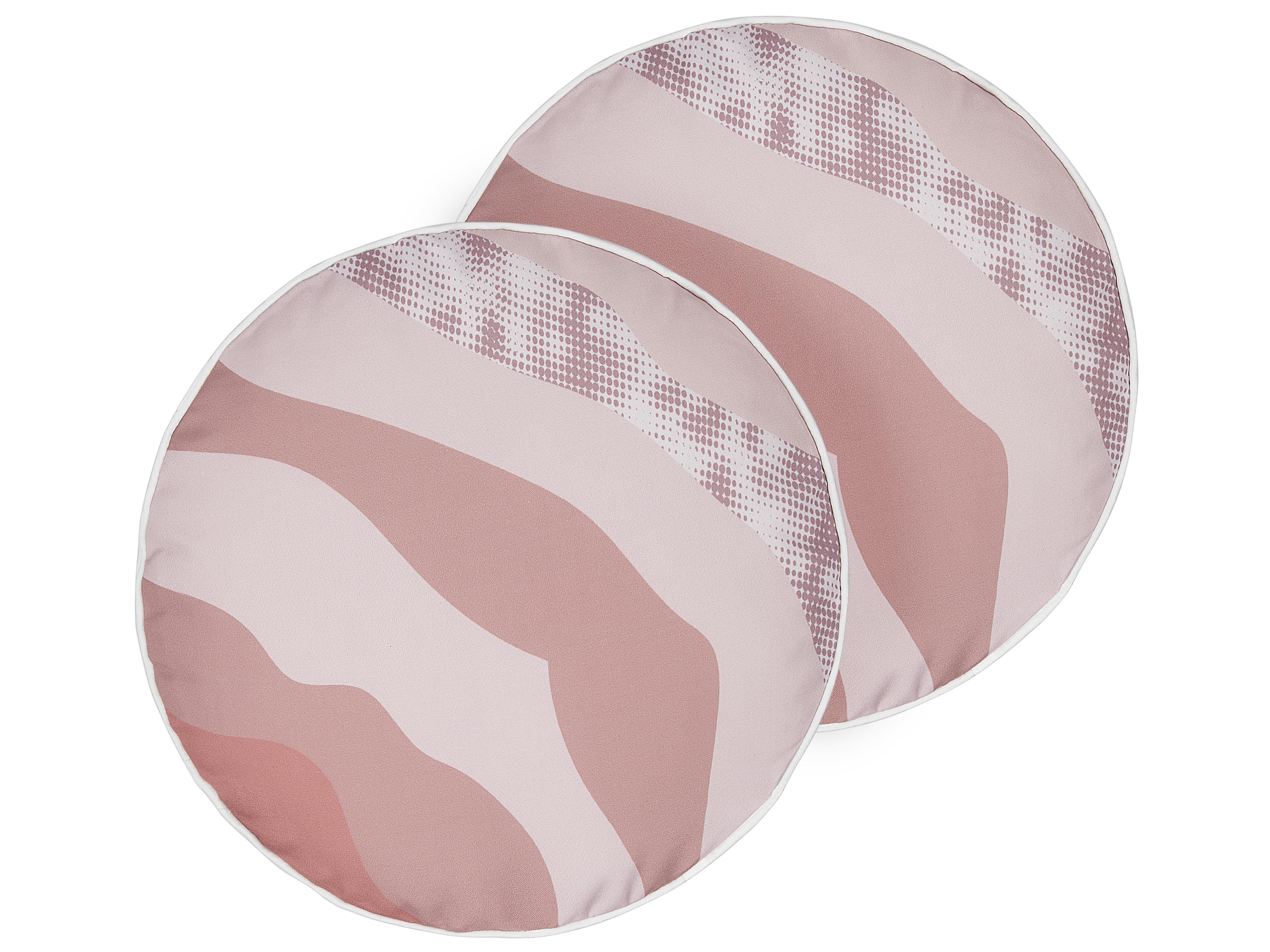 Set van 2 tuinkussens CAMPEI abstract patroon 40 x 40 cm Roze