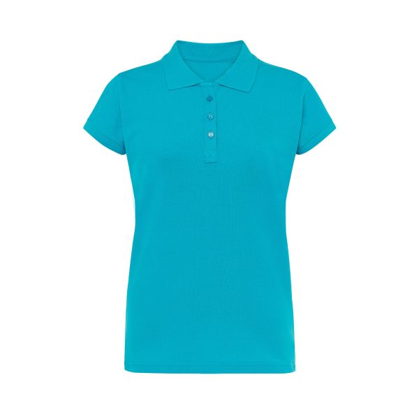 FYL Polo Regular 100% Algodão Mulher Turquesa L - POPOL442