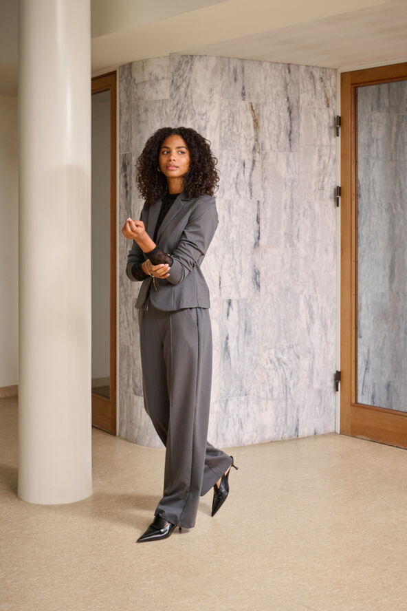 Kaffe KAjenny Straight Pants Black oyster