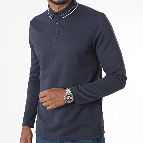 Polo Manches Longues Bleu Marine