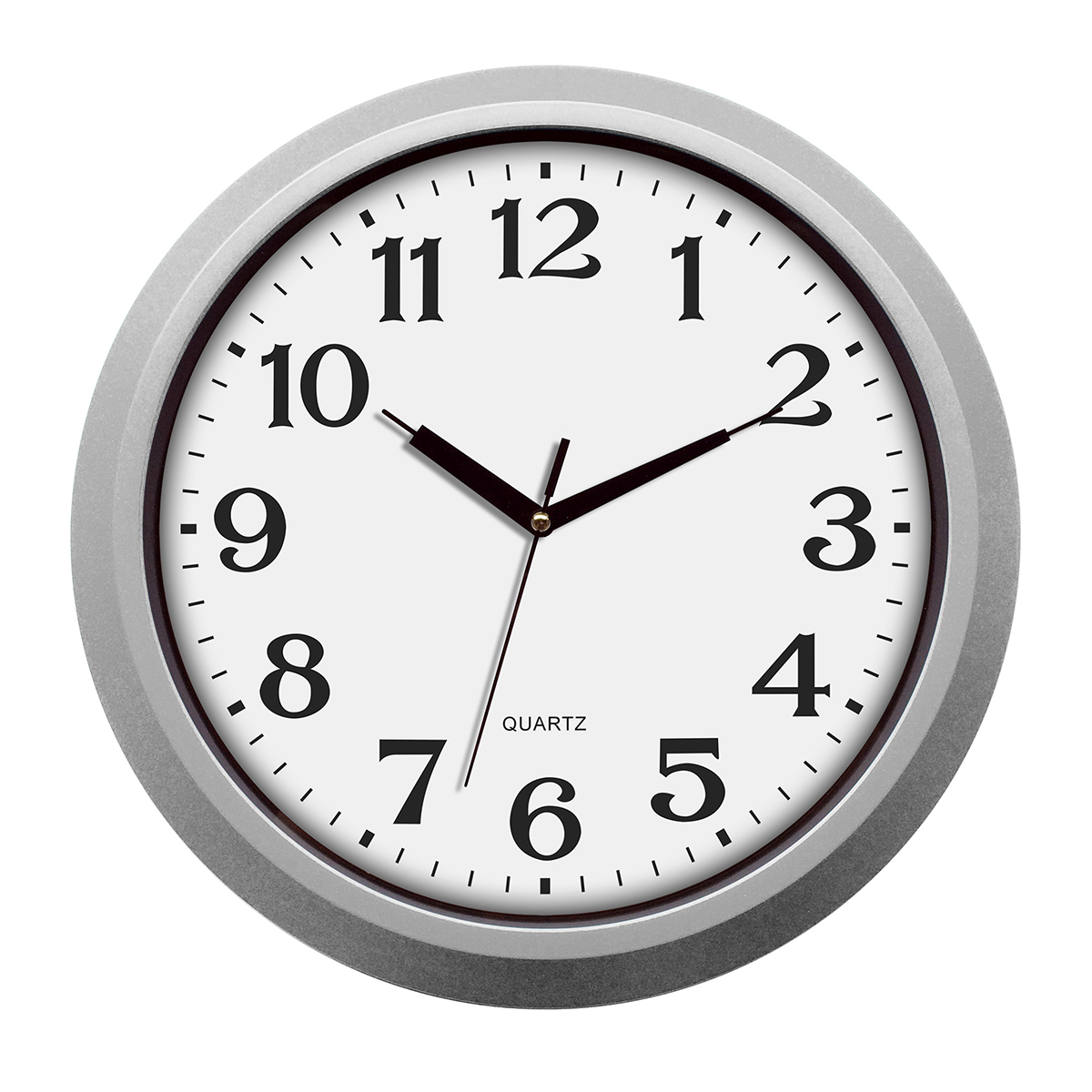 Quartz-Wanduhr - silber - 29 cm