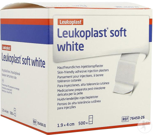 Leukoplast Soft White Pansement Pour Injections 19x40mm 500 Pièces