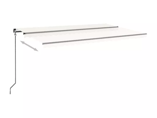 Auvent manuel rétractable 500x350 cm Crème