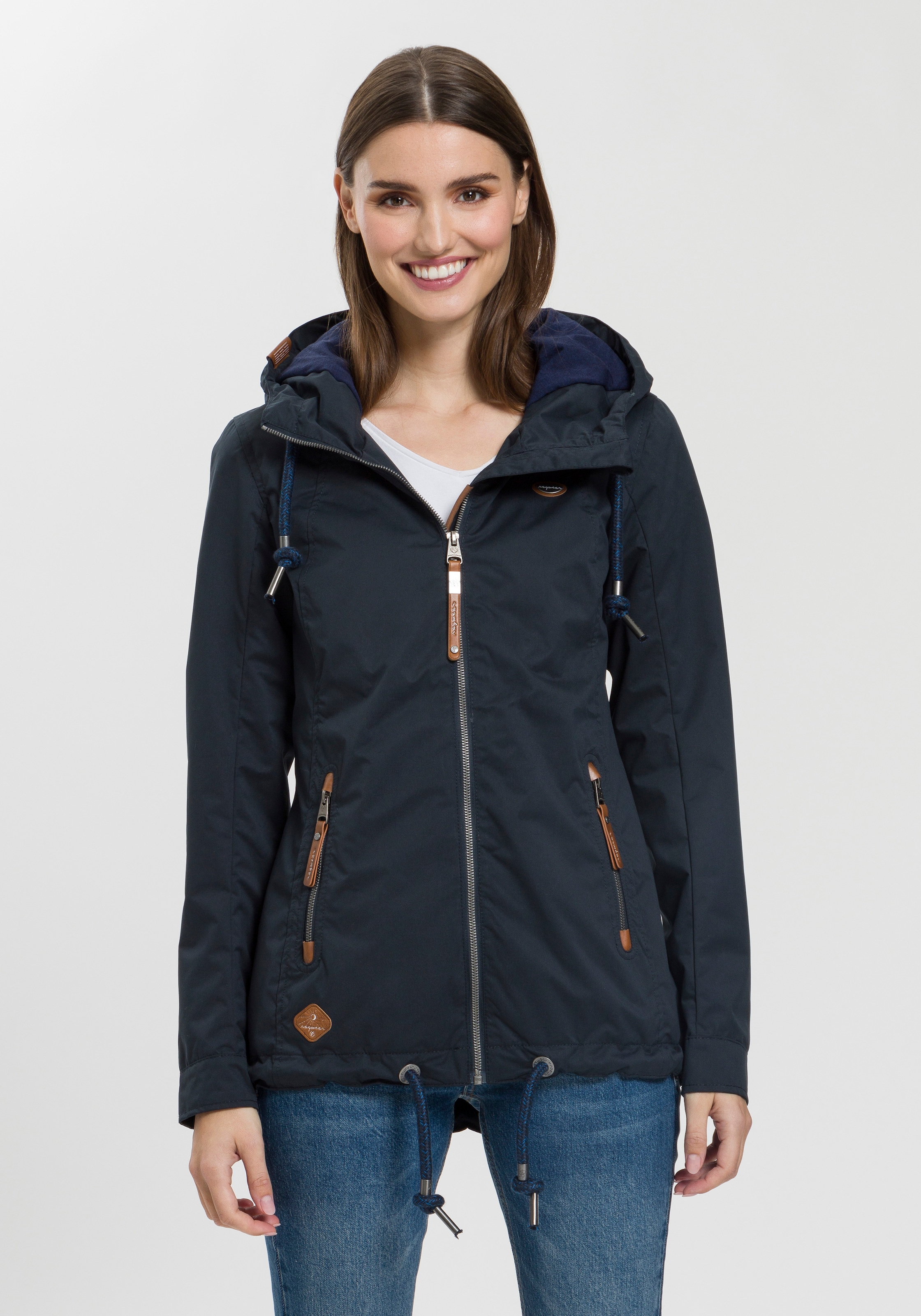 Ragwear Funktionsjacke »ZUZKA« mit Kapuze stylische Übergangs-Outdoor-Jacke Water repellent coating