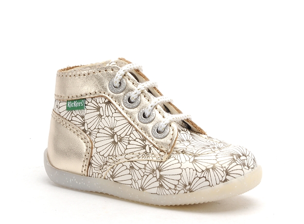 Kickers boots bottine bebe bonzip blanc