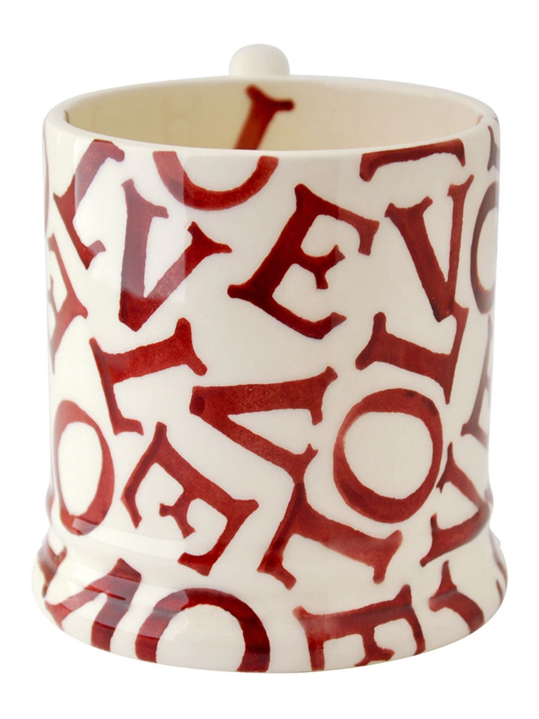Emma Bridgewater L.O.V.E Polka Red 1/2 Pint Mug