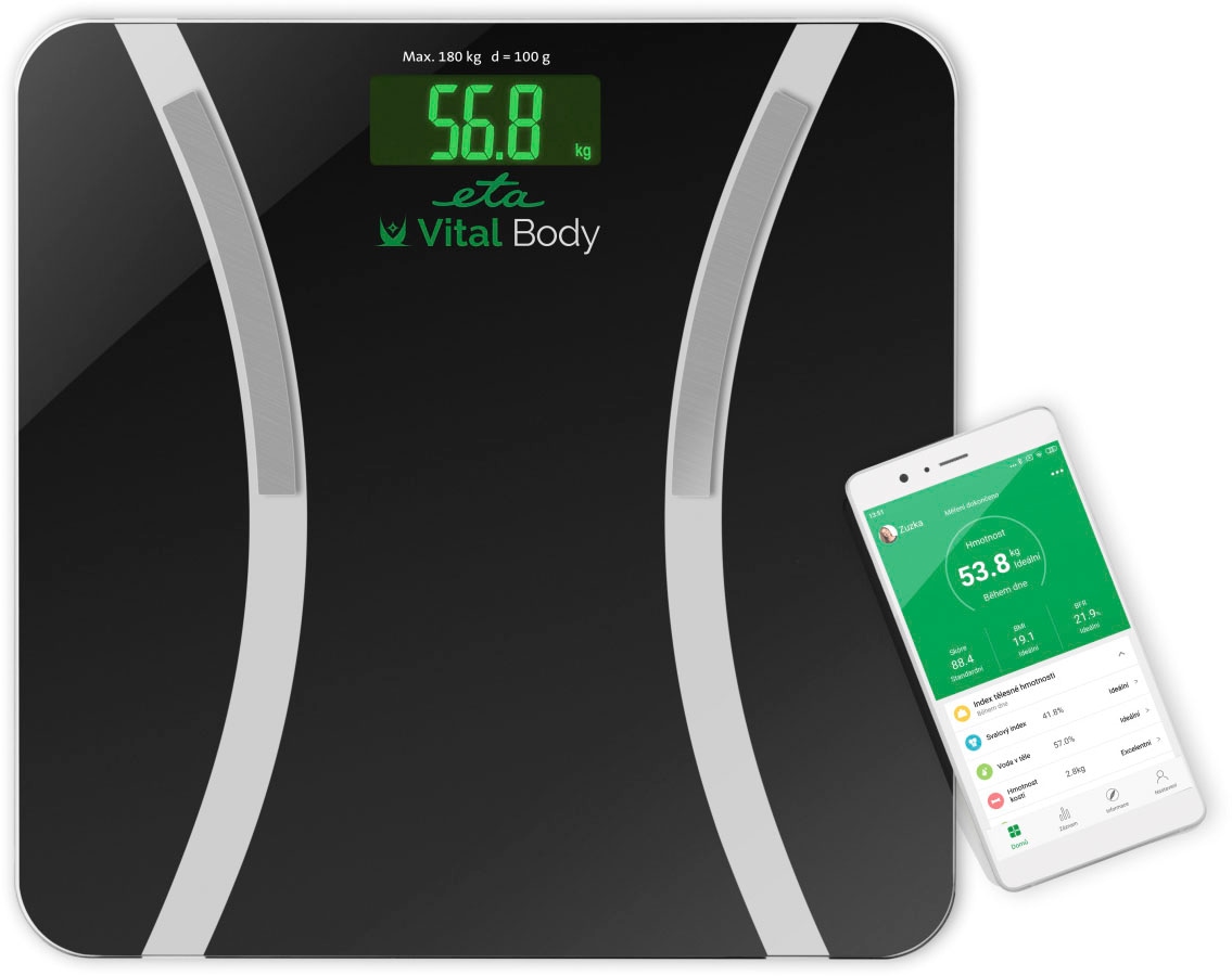 eta Körper-Analyse-Waage »Vital Body« mit VITAL BODY PLUS App nutzbar